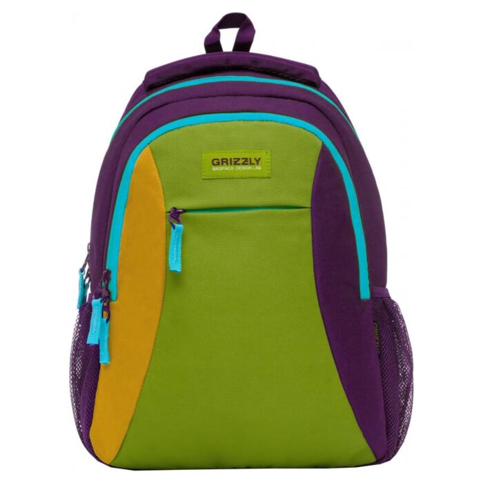 Рюкзак молодежный GRIZZLY для девочек с двумя отделениями RD-833-2/1 фиолетовый 