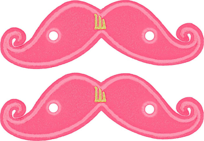 Аксессуары для кед крылья усы Awareness Baby Pink Mustache Lace 10113 розовые 