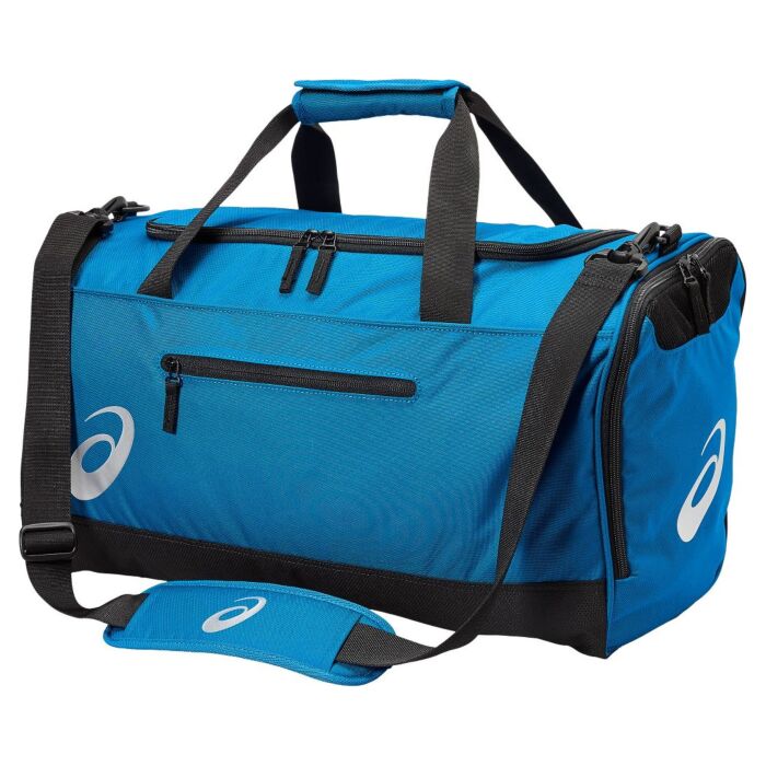 Сумка спортивная Asics Core Holdall на молнии для тренировок синяя 0819 