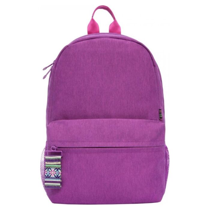 Рюкзак молодежный GRIZZLY женский на молнии с одним отделением RX-942-1/1 фиолетовый 