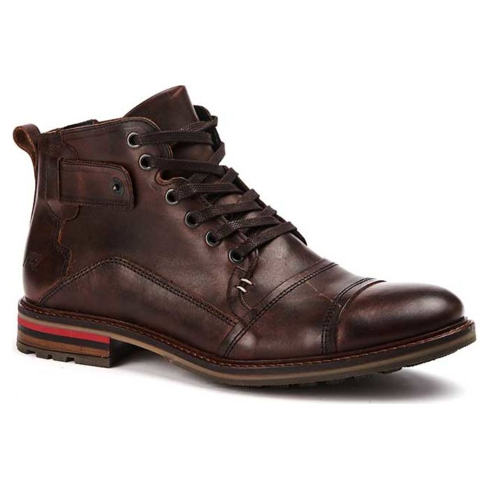 Ботинки мужские Bullboxer 791K53031G Cognac кожаные коричневые 