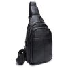 Рюкзак кожаный GRIZZLY мужской однолямочный с двумя отделениями RM-91/1 черный - Рюкзак кожаный GRIZZLY мужской однолямочный с двумя отделениями RM-91/1 черный