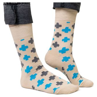 Носки St. Friday Совы снова идут в бой. Бежевые поля 721-1 хлопковые бежевые