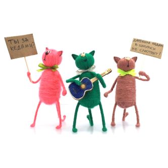 Фигурка Котик, ручная работа