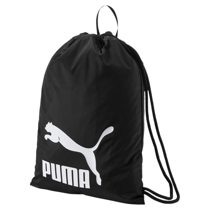 Сумка-мешок Puma Originals Gym Sack мужская на шнуре с одним отделением черная 7481201 