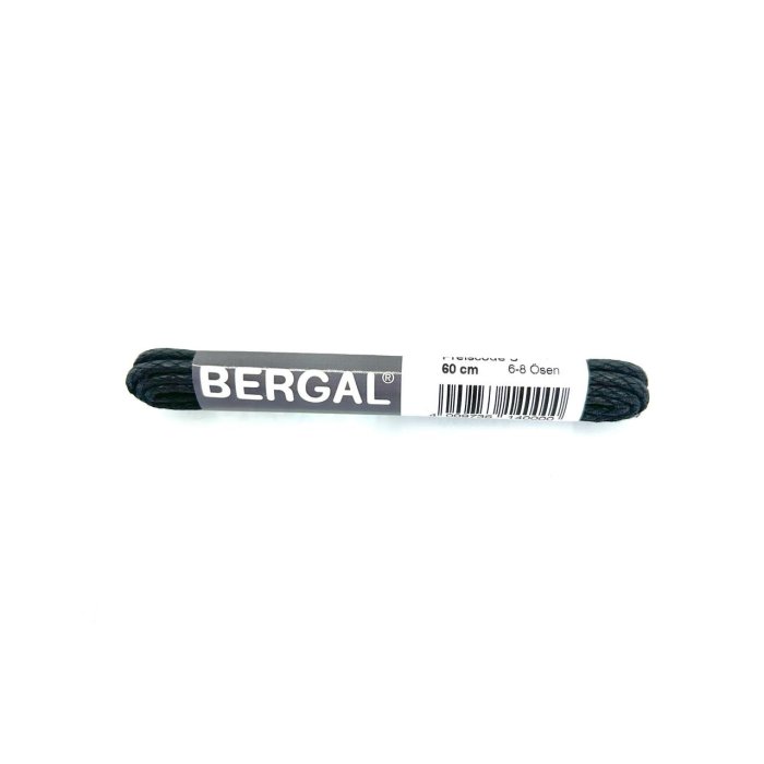 Шнурки Bergal 8141000 круглые вощенные, средние 60 см. черные 