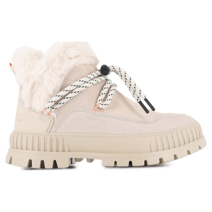 Ботинки Palladium Pallashock Lo Hiver 99516-175 высокие с отворотом кремовые 