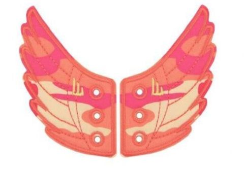 Аксессуары для кед крылья Pink Camo Lace 10321 розовые