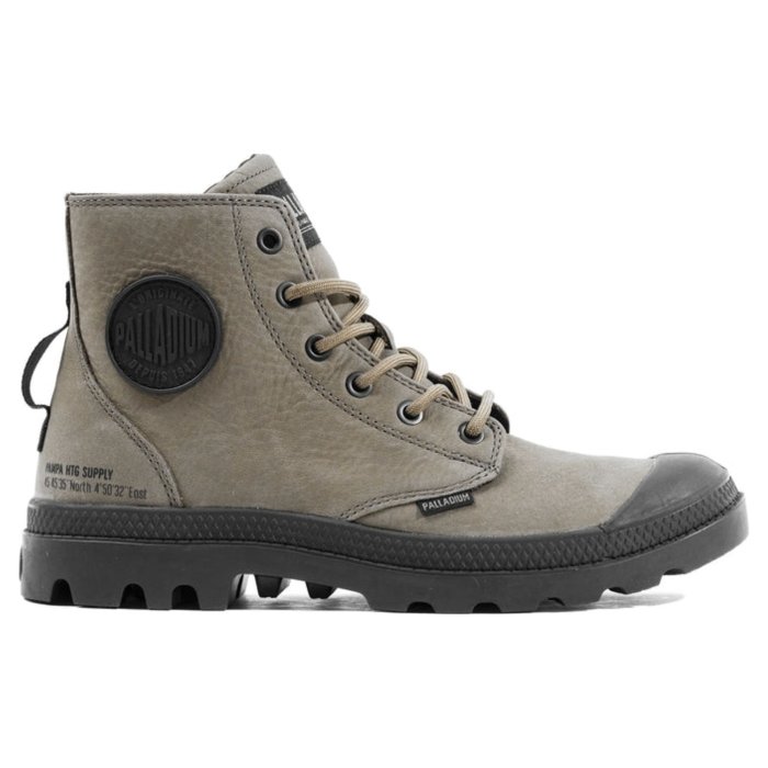Ботинки Palladium Pampa Hi Supply Lth 77963-213 высокие серо-коричневые 