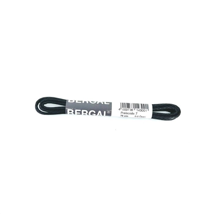 Шнурки Bergal 8142000 круглые вощенные, средние 75 см. черные 