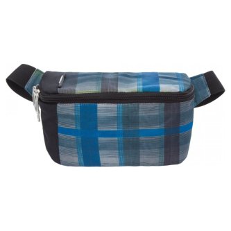 Сумка поясная GRIZZLY MM-925-3/2 мужская на молнии с одним отделением клетка желто-синяя