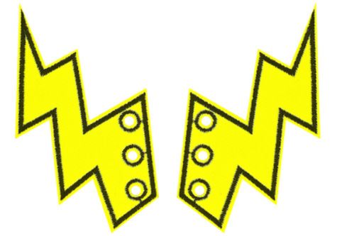 Аксессуары для кед крылья молния Hollywood Yellow Neon Lace 40106 желтые