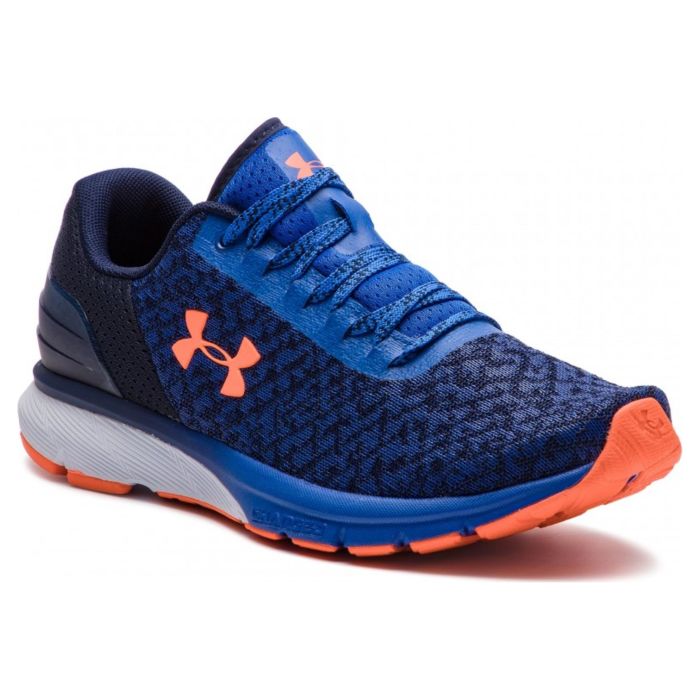 Кроссовки мужские Under Armour Charged Escape 2 Team Royal / Midnight Navy / Magma Orange 3020333-402 текстильные синие 