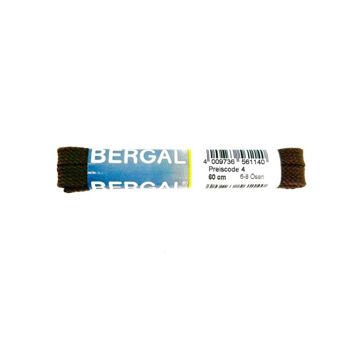 Шнурки Bergal 8561696 плоские широкие 60 см. коричневые 