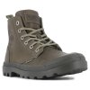 Ботинки Palladium Pampa Zip Lth Ess 76888-308 кожаные высокие серо-зеленые - Ботинки Palladium Pampa Zip Lth Ess 76888-308 кожаные высокие серо-зеленые