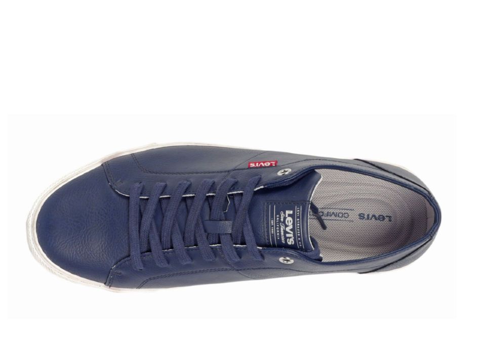 Купить кожаные мужские кеды Levis Woods 225826/794-17 синие