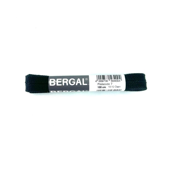 Шнурки Bergal 8564000 плоские широкие 100 см. черные 