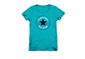 Женская футболка Converse (конверс) AWT CORE CP SIG CREW TEE 06930C435 бирюзовая