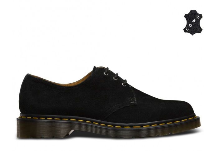 Кожаные ботинки Dr.Martens 1461 Soft Buck HERITAGE 21471001 черные 
