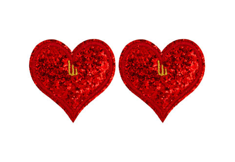 Аксессуары для кед крылья сердце Clip Shwings BEVERLY 13102 красные