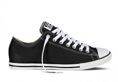 Кожаные кеды Converse (конверс) Chuck Taylor All Star Lean 144649 чёрные