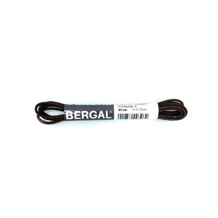 Шнурки Bergal 8093696 круглые вощенные, тонкие 90 см. коричневые 