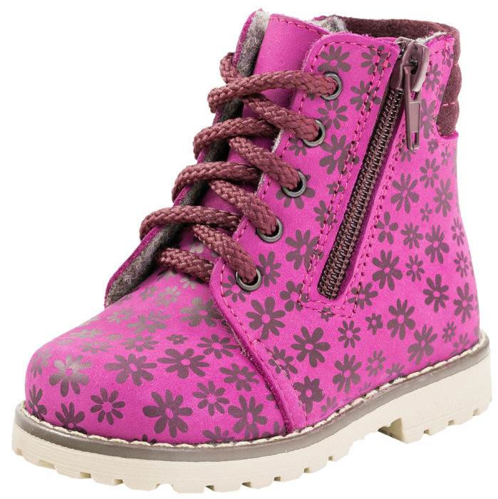 Детские кожаные ботинки Котофей 152136-31 для девочек розовые 