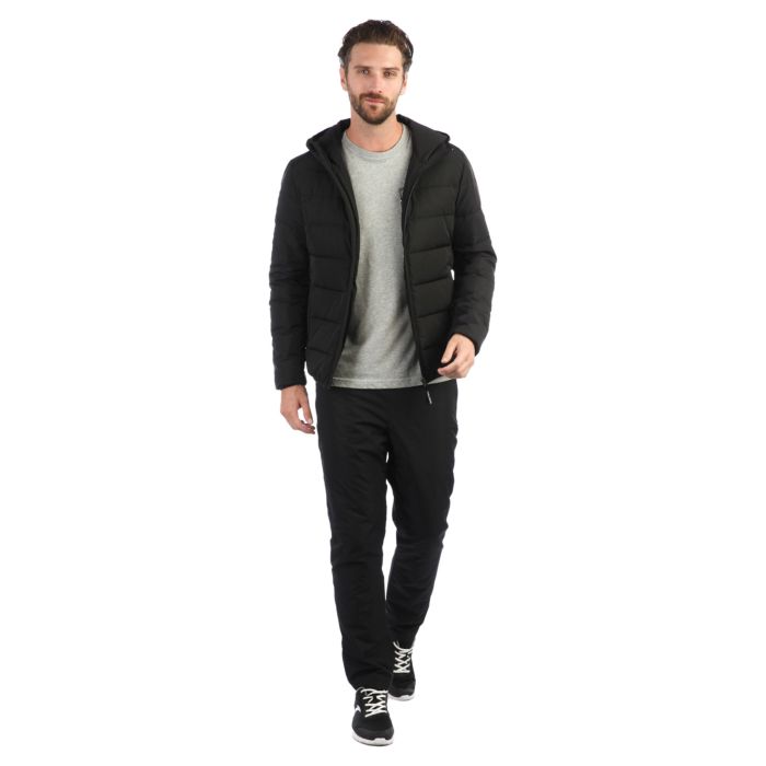 Куртка мужская Anta 85841964-2 спортивная пуховая средней длины с капюшоном черная 