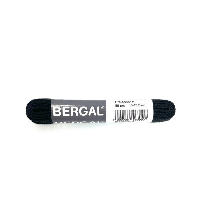 Шнурки Bergal 8563000 плоские широкие 90 см. черные 