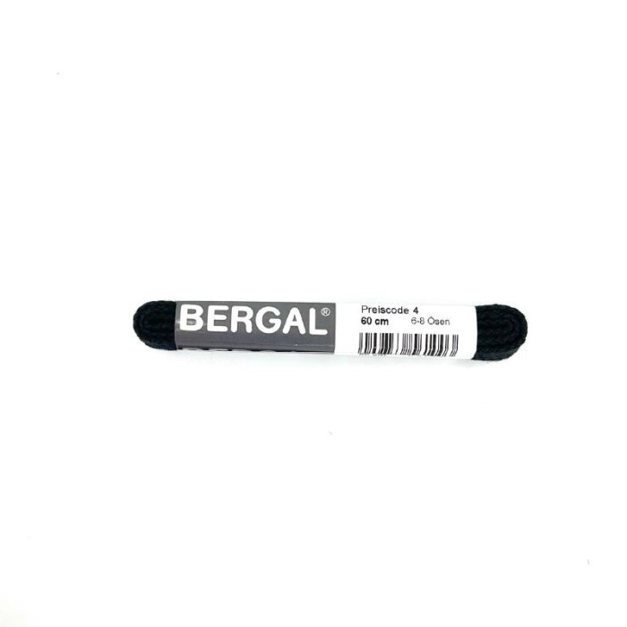 Шнурки Bergal 8561000 плоские широкие 60 см. черные 