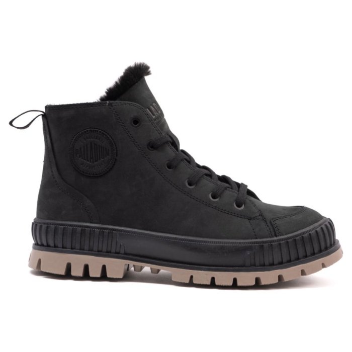 Ботинки Palladium SHOCK LTH ZIP WARM 74439-008 высокие черные 