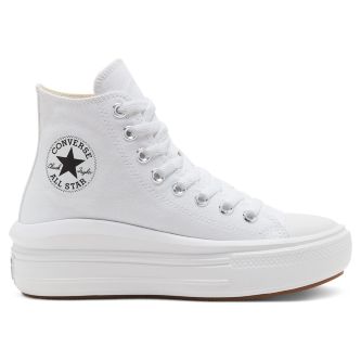 Кеды женские Converse Chuck Taylor All Star Move High Top 568498 текстильные белые
