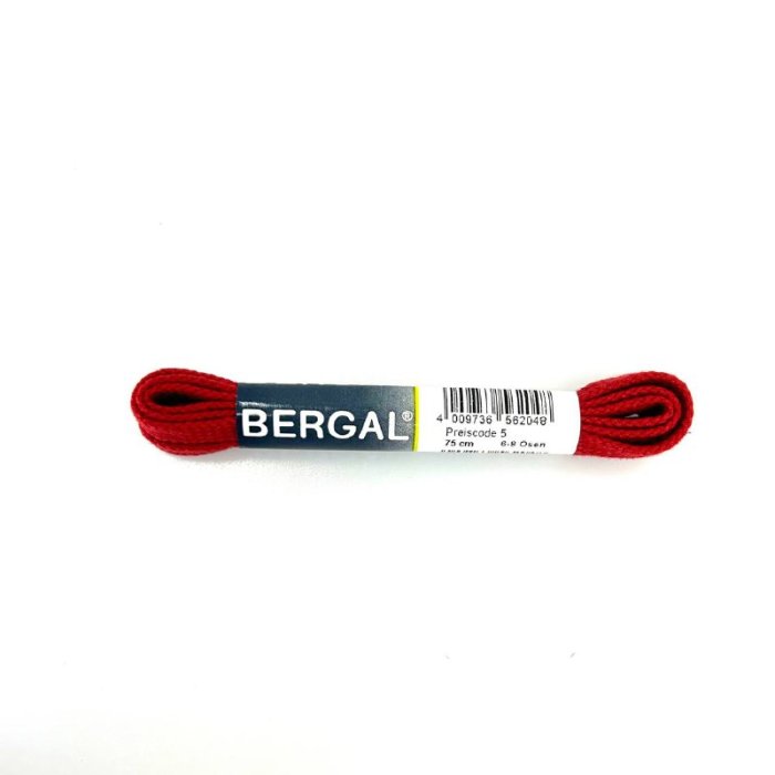 Шнурки Bergal 8562120 плоские широкие 75 см. красные 