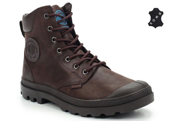 Кожаные ботинки Palladium Pampa Cuff WL LUX 73231-249 коричневые 