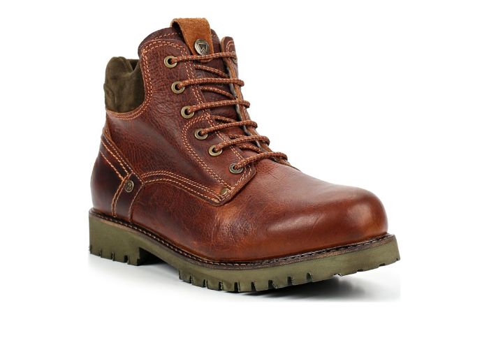 Зимние мужские ботинки Wrangler Yuma Leather Light Fur S WM182015-64 коричневые 