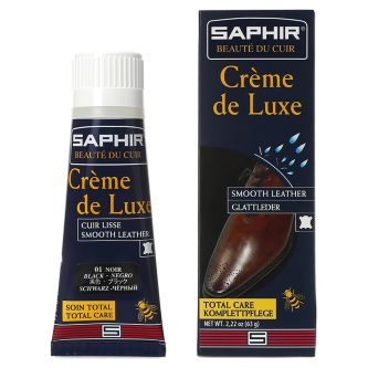 Saphir Крем тюбик С ГУБКОЙ Creme de luxe, 75мл., белый