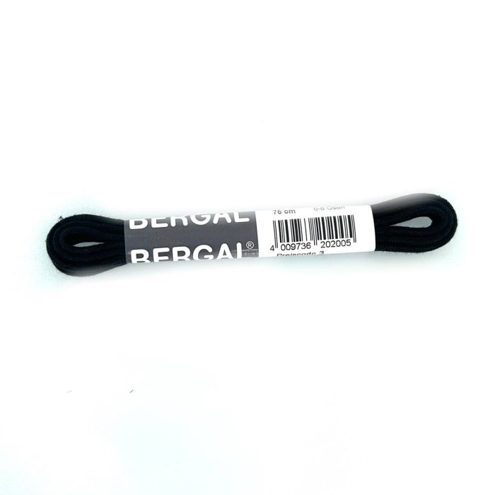 Шнурки Bergal 8202000 круглые тонкие 75 см. черные 