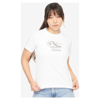 Футболка женская Converse All Star 10024537102 белая