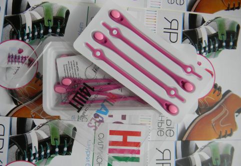 Силиконовые шнурки Hilaces FUC/PIN цвет фуксии