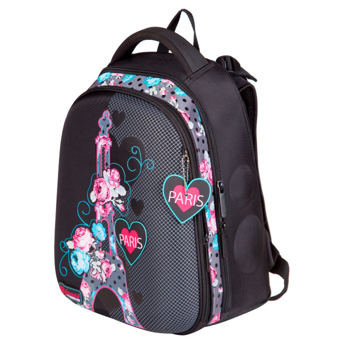 Школьный рюкзак для девочек Hummingbird T99 c ортопедической спинкой серый 