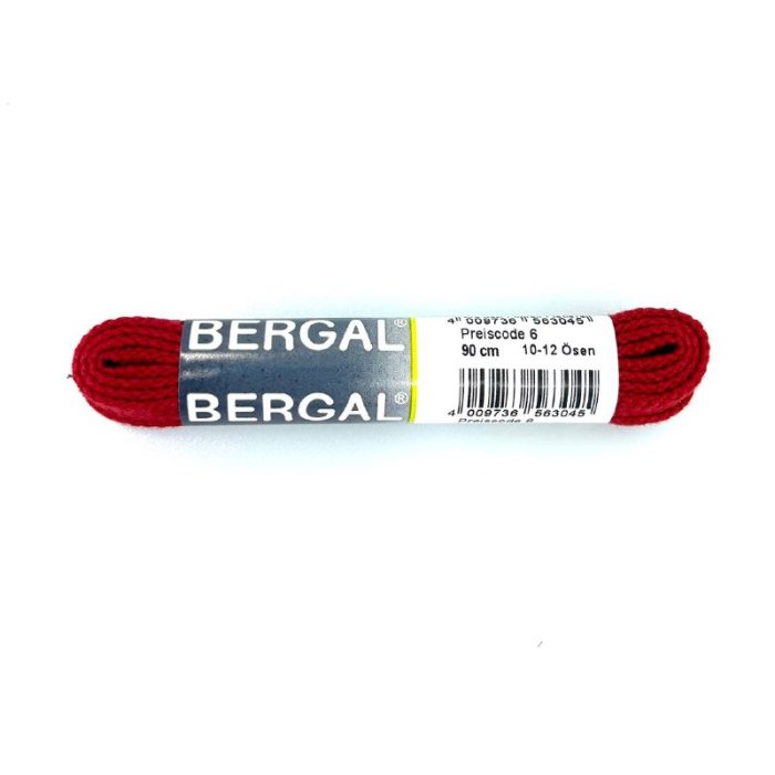 Шнурки Bergal 8563120 плоские широкие 90 см. красные 