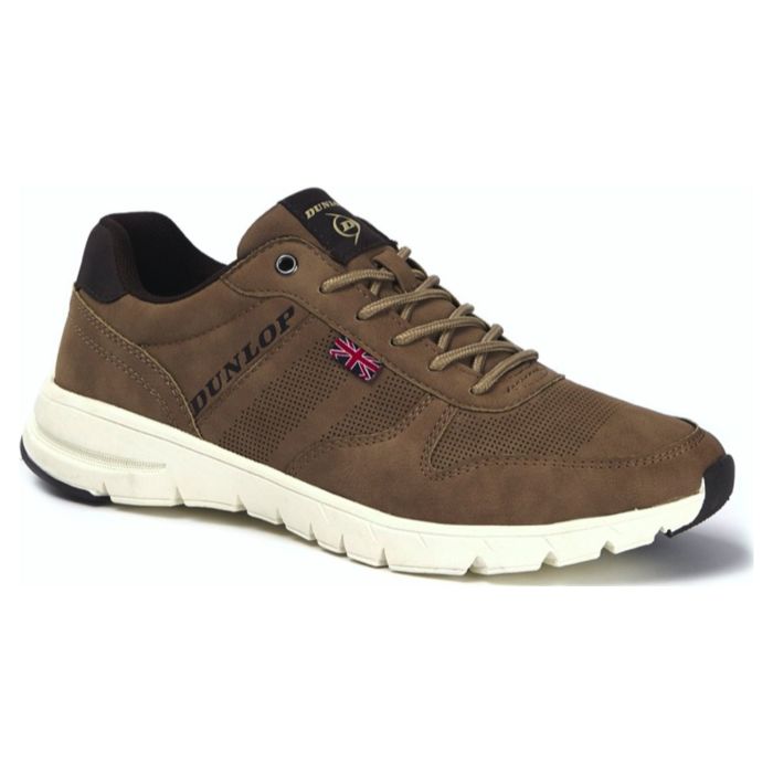 Кроссовки мужские Dunlop 35455-57 кожаные коричневые 
