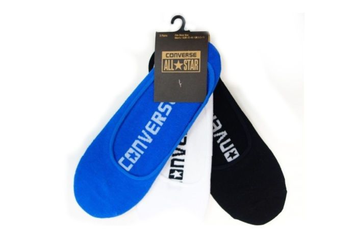 Носки Converse All star короткие 3 пары E219A-3020 (43-46) белые/черные/синие 