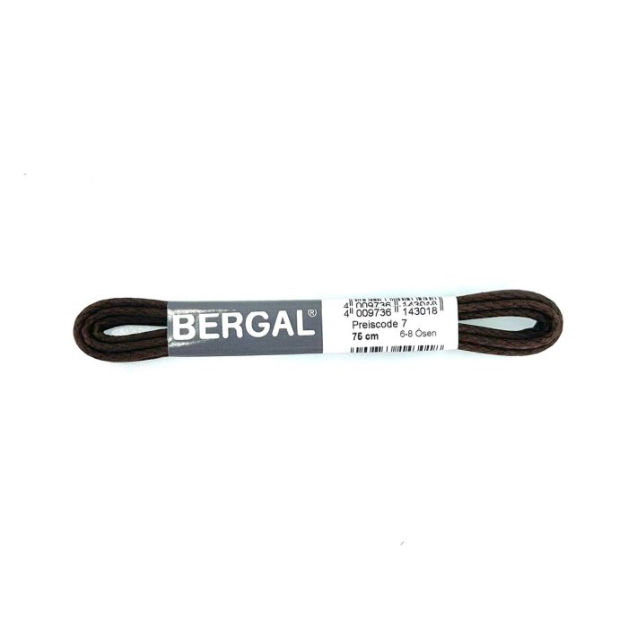 Шнурки Bergal 8142696 круглые вощенные, средние 75 см. коричневые 