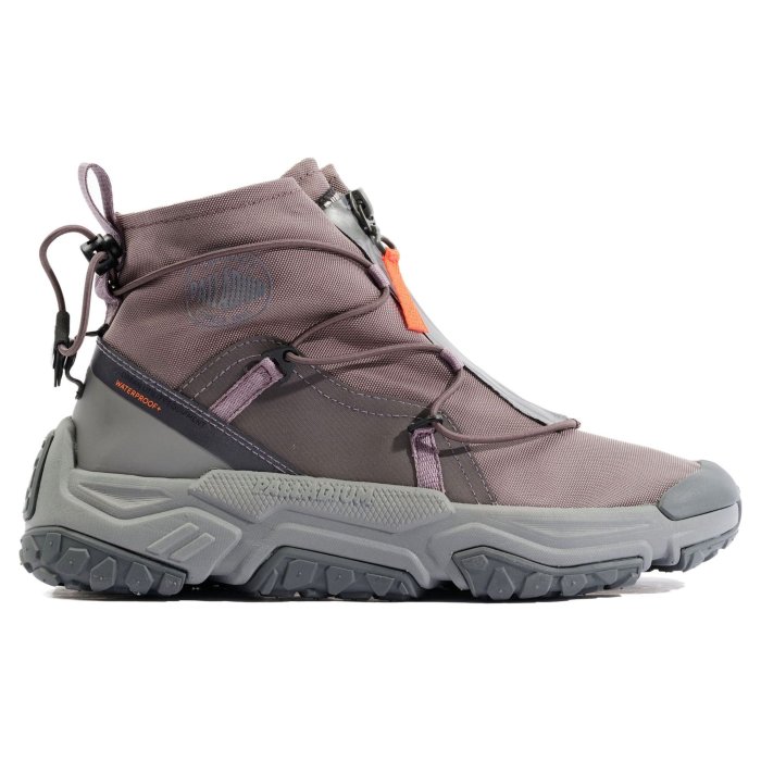 Кроссовки Palladium Off-Grid Hi Zip Waterproof + 77169-048 высокие серые 