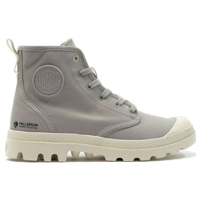 Ботинки Palladium Pampa Hi Zip Organic 79101-090 текстильные светло-серые 