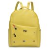 Рюкзак кожаный OrsOro женский на молнии с одним отделением DW-809/3 цейлонский желтый - Рюкзак кожаный OrsOro женский на молнии с одним отделением DW-809/3 цейлонский желтый