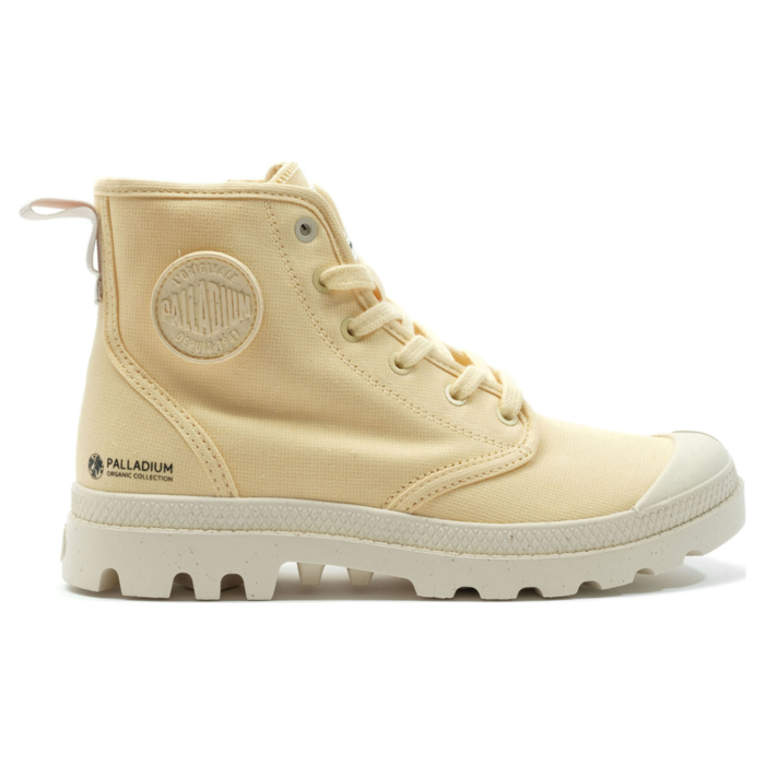 Ботинки Palladium Pampa Hi Zip Organic 79101-713 текстильные светло-желтые 