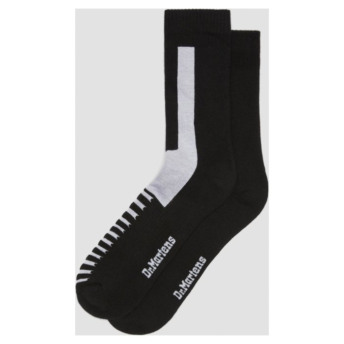 Носки унисекс Dr.Martens Double Doc Cotton Blend AC742002 черные с серым 