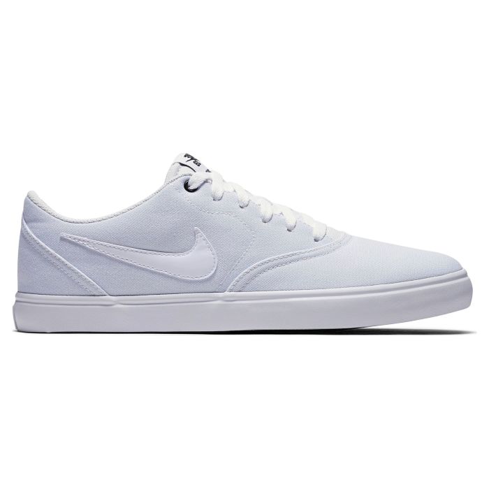Кроссовки Nike Sb Check Solarsoft Canvas Skateboarding Shoe 843896-110 текстильные белые 